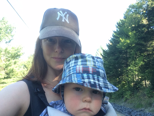 Image of Mac and I hiking in Vermont